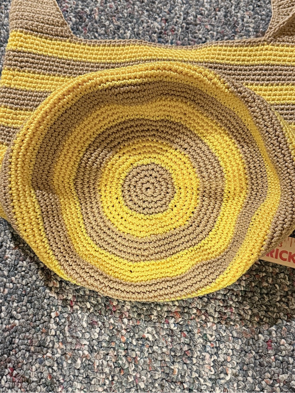 The Sak Yellow and Tan Crochet Shoulder Bag - Picture 7 of 7
